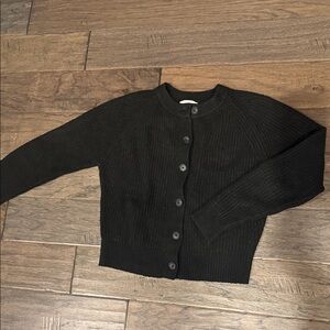 Universal Thread Black Ribbed Cardigan